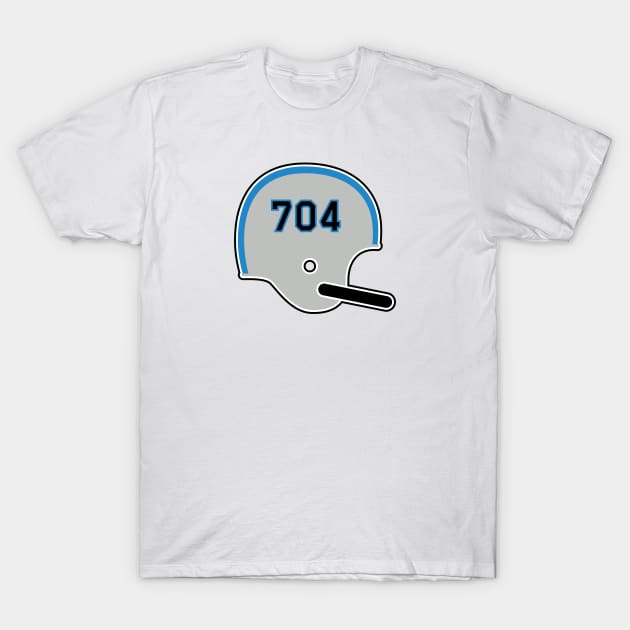 Carolina Panthers 704 Helmet T-Shirt by Rad Love